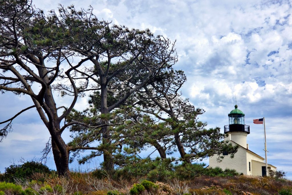 Old Point Loma Lighthouse and torrey pines